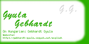 gyula gebhardt business card